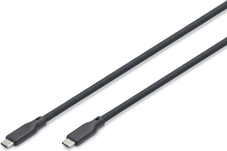 Σιλικονούχο καλώδιο USB-C σε USB-C USB4 v2.0 80 Gb/s, 8K@60 Hz, PD 3.1 240 W, 1 m, μαύρο