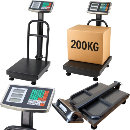Ηλεκτρονική πλατφόρμα ζύγισης 200 kg με οθόνη LCD
