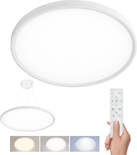 Solight LED φωτιστικό οροφής Estela White με τηλεχειριστήριο 50 W, 60 cm, UGR<19