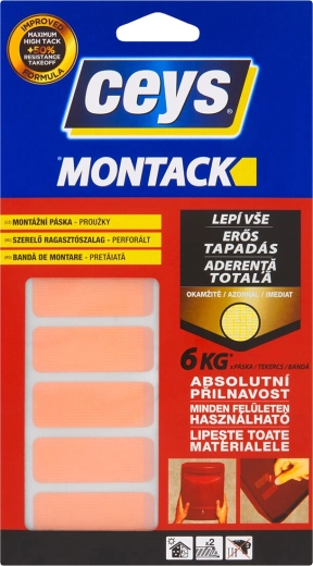 Λωρίδες κόλλας συναρμολόγησης MONTACK EXPRESS 48 × 18 mm, 10 τεμ.