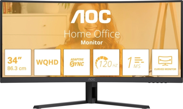 AOC 34" κυρτή ultrawide οθόνη WQHD 120 Hz
