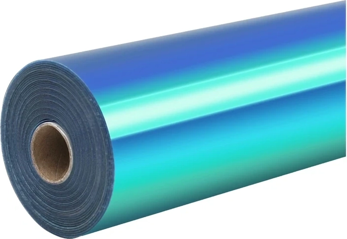 Ολογραφική αυτοκόλλητη μεμβράνη HTVRONT 30,5 × 90 cm, τυρκουάζ - 1 τεμάχιο