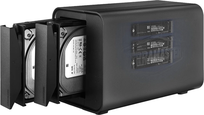 TerraMaster D5 Hybrid υβριδικό εξωτερικό περίβλημα DAS 5 θέσεων για SATA και M.2 NVMe