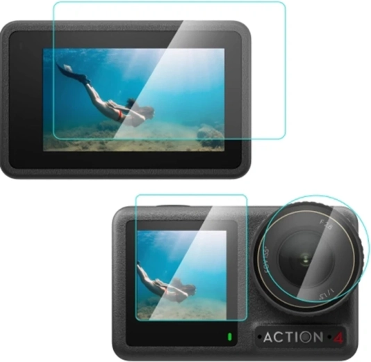 Σκληρυμένο προστατευτικό γυαλί Puluz 3σε1 για DJI Osmo Action 4