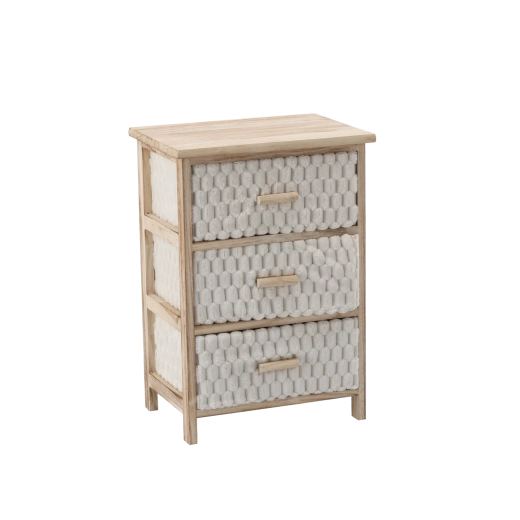 Συρταριέρα με 3 υφασμάτινα συρτάρια 40 × 29 × 58 cm