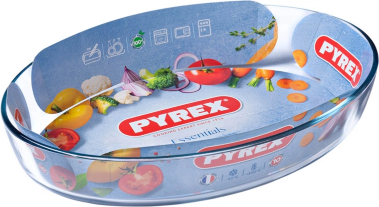 Οβάλ πυρίμαχο σκεύος φούρνου PYREX 3,1 l γυαλί 35 × 24 × 6 cm