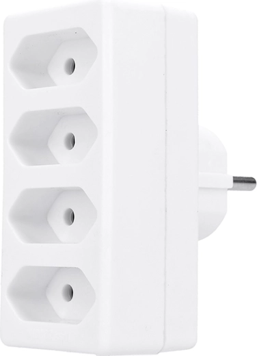 Solight αντάπτορας διακλάδωσης πρίζας 4× τύπου C (Euro), λευκός - 1 τεμάχιο