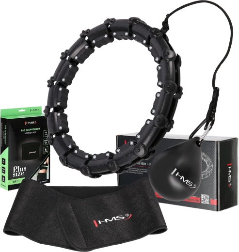 Σετ μασάζ hula hoop με βάρος HMS HHW11 και ζώνη αδυνατίσματος μέσης HMS BR163 Plus Size