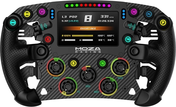 MOZA FSR V2 τιμόνι φόρμουλας για PC με οθόνη αφής 4,3"