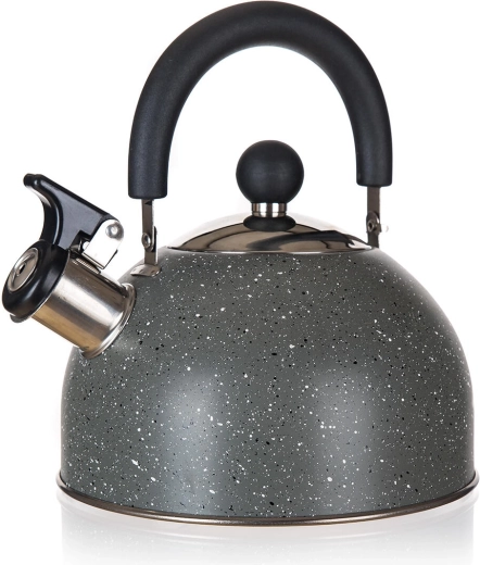 Σφυρίζουσα ανοξείδωτη τσαγιέρα Granite Grey 1,7 l