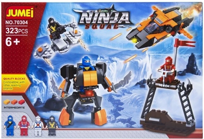 Κατασκευαστικό σετ Jumei Ninja Squad 323 τεμαχίων (πολεμιστές νίντζα) - 1 τεμάχιο