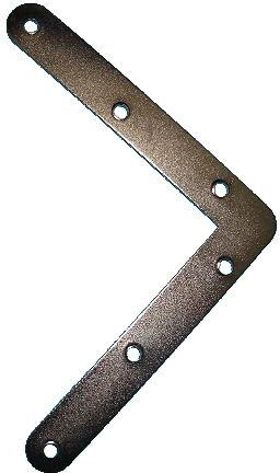 Γωνιακό στήριγμα 120 × 120 mm λευκό γαλβανισμένο – συσκευασία 20 τεμ.