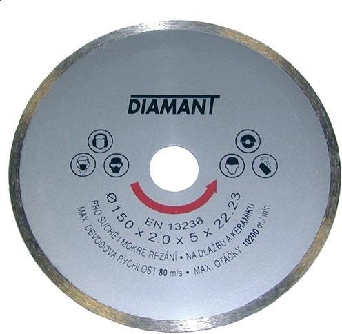 Διαμαντόδισκος 125 mm πλήρους περιφέρειας για υγρή και ξηρή κοπή