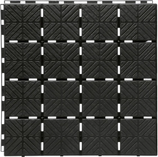 Κουμπωτά πλακίδια κήπου EASY SQUARE 40 × 40 cm, μαύρα (9 τεμ., 1,5 m²)