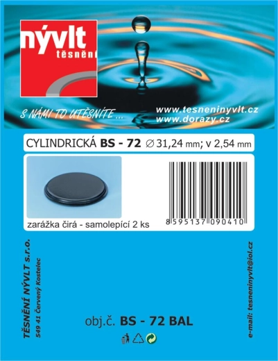 Διαφανές αυτοκόλλητο στοπ κυλινδρικό 31,2 × 2,5 mm (2 τεμ.)