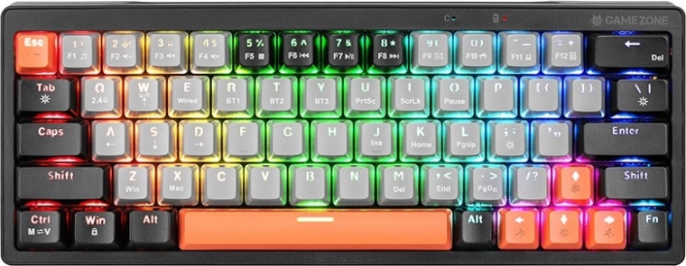 Μηχανικό πληκτρολόγιο gaming TRACER Gamezone EVO1 Hot Swap 63, RGB, 60%