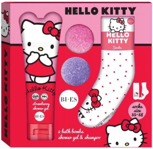 Hello Kitty δωροσετ για μπάνιο και ντους με σαμπουάν και κάλτσες