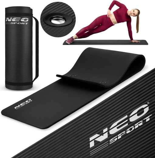 Στρώμα γυμναστικής με κρίκους 183 × 60 cm μαύρο NEO SPORT