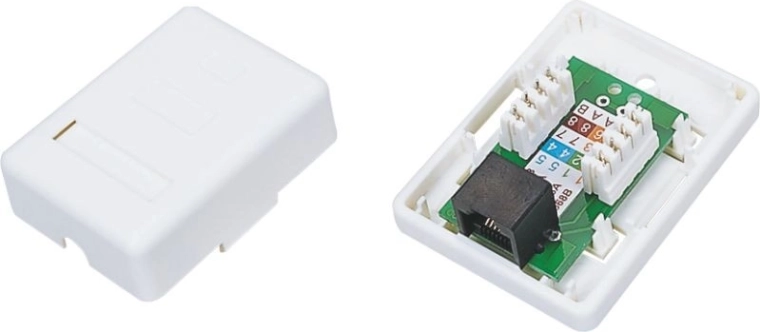 Επιτοίχια πρίζα UTP κατ. 5e 1× RJ45