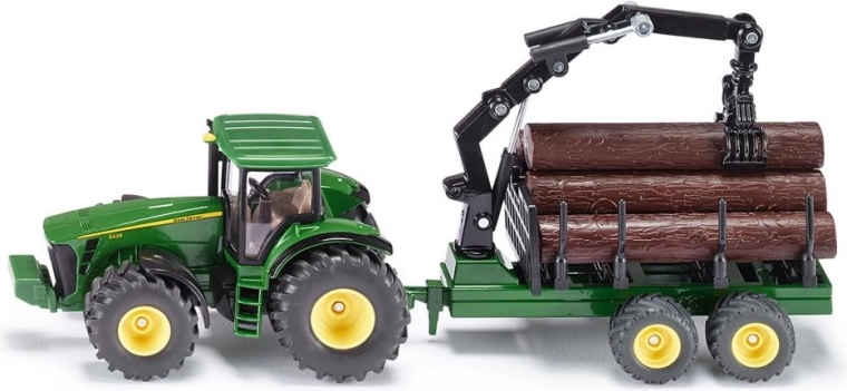 Μοντέλο τρακτέρ John Deere 8430 με δασικό ρυμουλκούμενο Siku 1:50