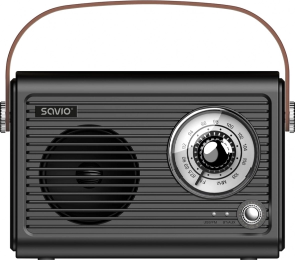 Φορητό ρετρό ραδιόφωνο με Bluetooth, FM και USB‑C Savio RS‑101