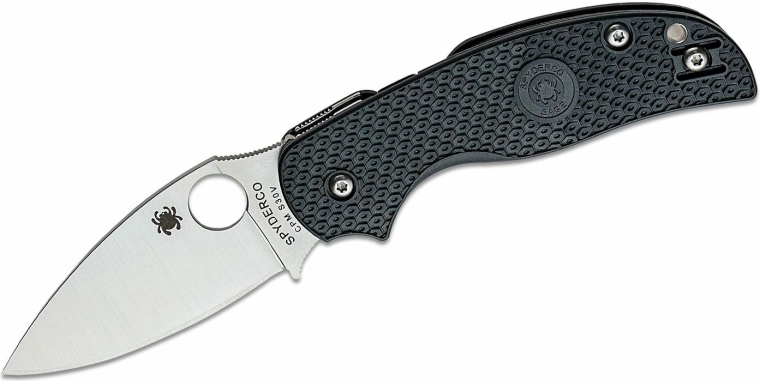Spyderco Sage 5 Lightweight ελαφρύ πτυσσόμενο μαχαίρι τσέπης 7,6 cm, σατινέ, μαύρο, FRN