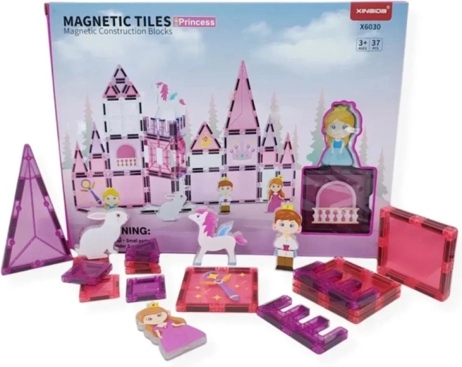 Μαγνητικά τουβλάκια κατασκευών Magical Magnet Princess – 37 τεμάχια
