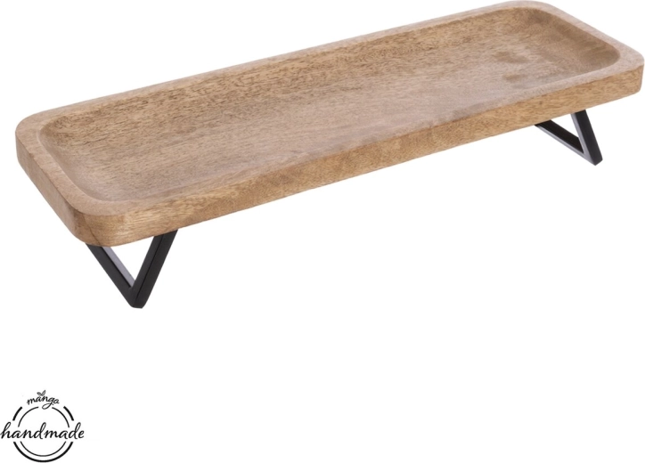 Δίσκος Mango από ξύλο και μέταλλο 46 × 16 cm