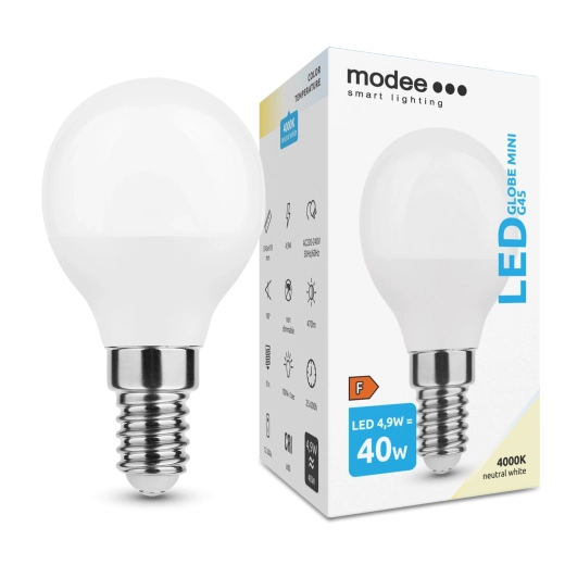 Modee LED Globe Mini G45 4,9 W E14 ουδέτερο λευκό