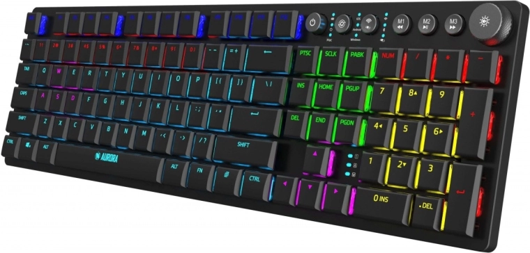 Μηχανικό πληκτρολόγιο gaming aurora k-6 low profile rgb