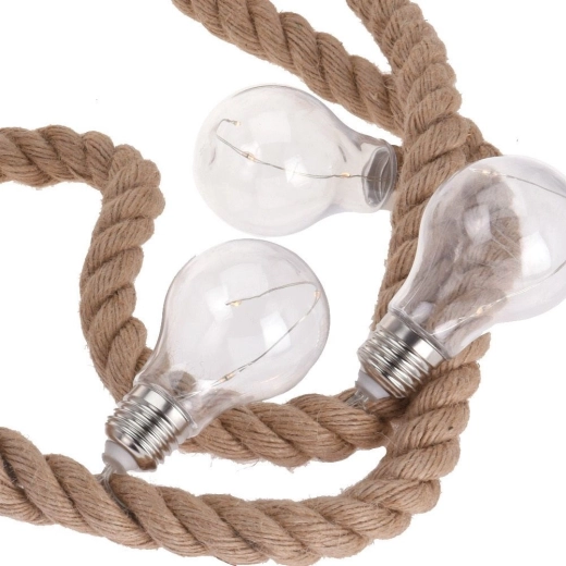 Θερμό φως 30 LED σε 10 διάφανους λαμπτήρες