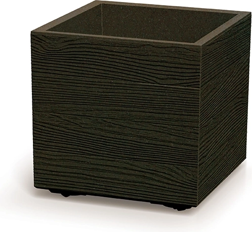 Πλαστική γλάστρα Madera Square Eco Wood 38,5 × 38,5 × 37 cm, καφέ