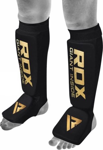 Προστατευτικά κνήμης και κουντεπιέ RDX Hosiery Shin Instep Foam μαύρο‑χρυσό XXL