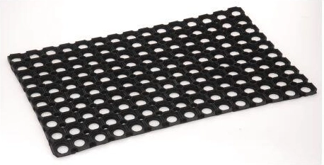 Διάτρητο λαστιχένιο χαλάκι 40 × 60 cm, μαύρο