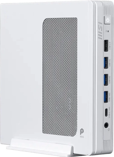 Συμπαγής υπολογιστής PRO DP10 με Intel Pentium G7400, Wi‑Fi, χωρίς ΛΣ, λευκός