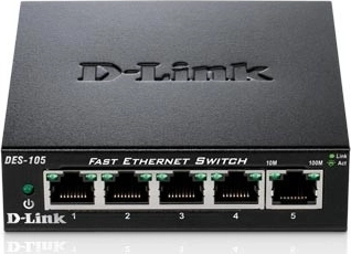 Δικτυακός μεταγωγέας 5 θυρών 10/100 Mb/s σε μεταλλικό περίβλημα