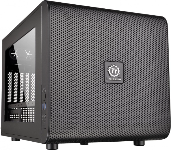 Thermaltake Core V21 Micro θήκη με παράθυρο, USB 3.0, ανεμιστήρας 200mm, μαύρη