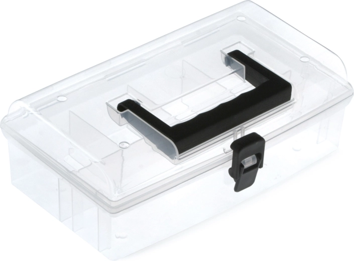 Πλαστικός οργανωτής με λαβή 245 × 135 × 85 mm διαφανής