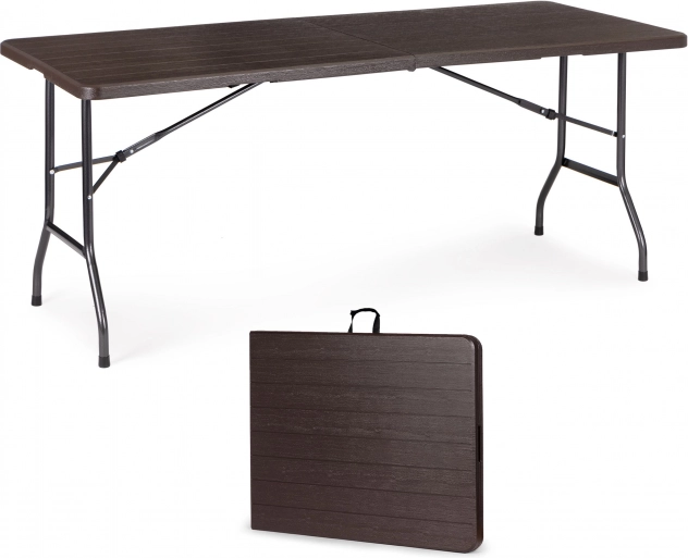 Πτυσσόμενο τραπέζι catering/μπουφέ κήπου 180 cm, καφέ MODERNHOME
