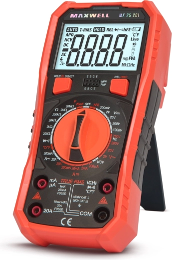 Ψηφιακό πολύμετρο Maxwell True RMS με μέτρηση θερμοκρασίας