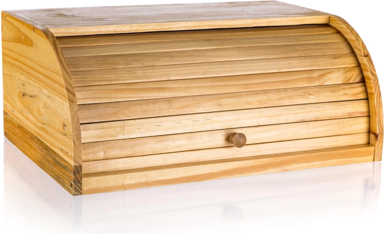 Ξύλινη ψωμιέρα από πεύκο 40 × 27,5 × 16,5 cm, ανοιχτή