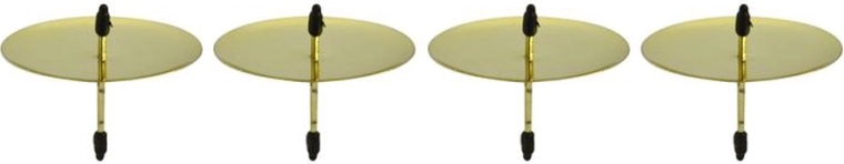 Βάση κεριού για στεφάνι Advent, χρυσή, 6 cm (4 τεμ.)