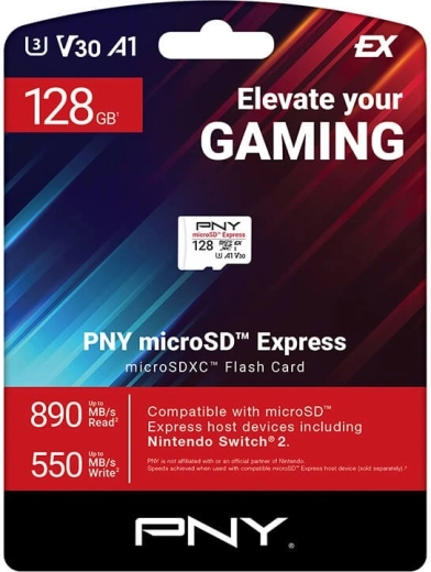 Κάρτα PNY microSD Express 128 GB - 1 τεμάχιο