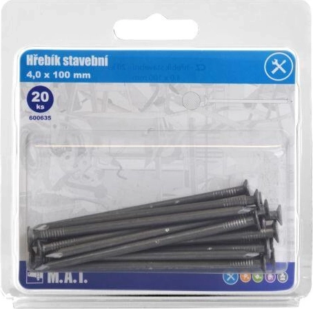Οικοδομικά καρφιά 100 × 4 mm, 20 τεμ.