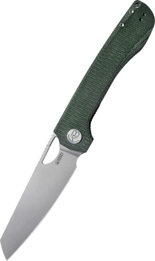 Kubey Elang KU365E αναδιπλούμενο μαχαίρι 10 cm, bead blasted, σκούρα πράσινη micarta με κλιπ
