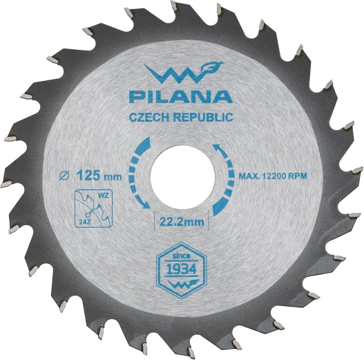 Πριονόδισκος PILANA SK 5255 WZ 125 × 1,8 × 22,2, 24 δόντια