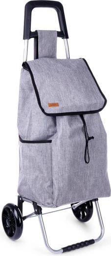 Καρότσι αγορών με υφασμάτινη τσάντα 40 l, γκρι