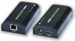 Επέκταση/διανομέας HDMI μέσω Ethernet έως 120 m, μαύρο