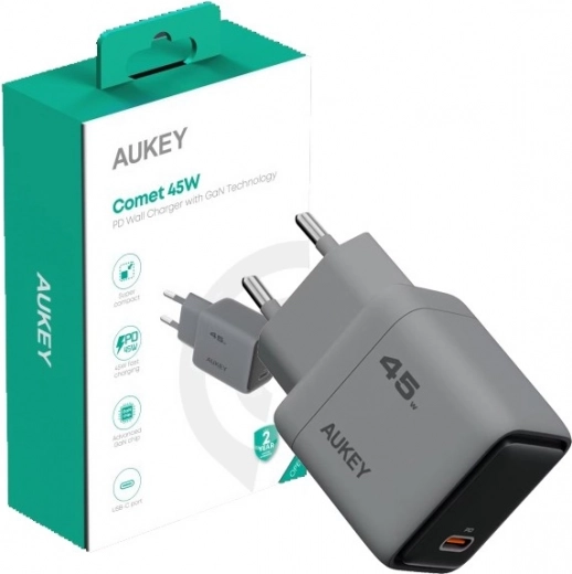 Μίνι φορτιστής AUKEY 45W USB-C με γρήγορη φόρτιση