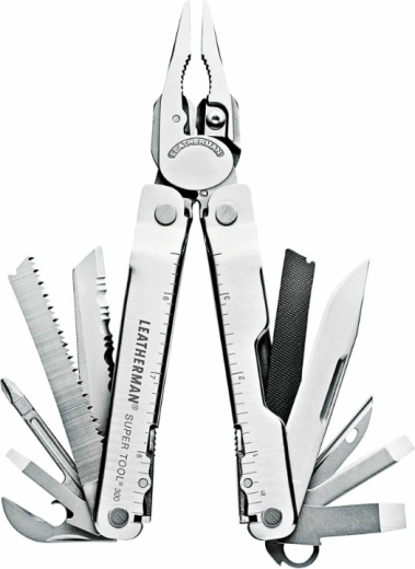 Leatherman Super Tool 300 πολυεργαλείο με 19 λειτουργίες, ασημί, με νάιλον θήκη